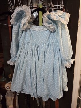 Selkie Baby Blue Polka Dot Sugarfrill Dress